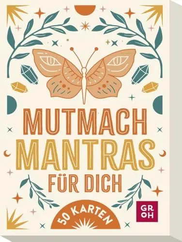 Produktbild: Mutmach-Mantras für dich: 50 Karten | Box mit Affirmationen, Mantras und Sprüchen für Mut, Motivation und Glück | Modern illustrierte Mutmacher-Karten