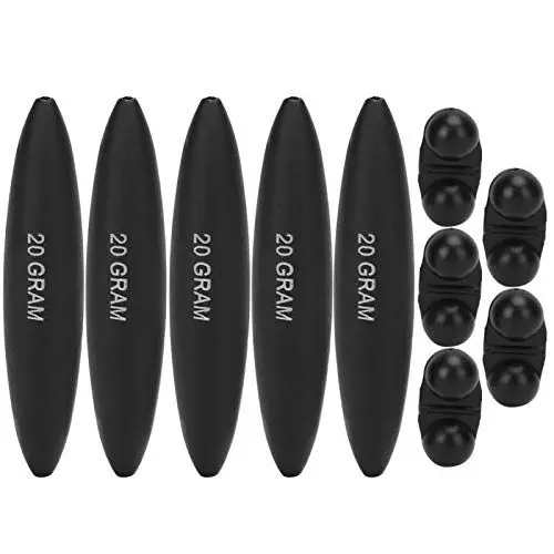 Produktbild: Mutuer Fishing Float 5Pcs Tragbare Eva Catfish Floats und Bell Fishing Zubehör High Strength Black(20g)
