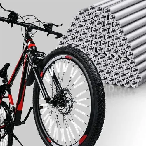 Produktbild: MUYAPAY 72 Stück Speichenreflektoren Fahrrad,Fahrrad Speichenreflektoren Set,Fahrradspeichen Alternative zu Katzenaugen & Speichenlicht,Fahrradreflektoren