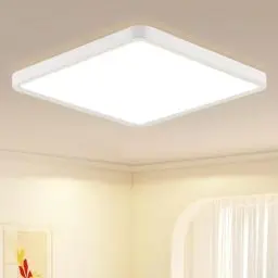 Produktbild: muyuua Deckenlampe LED Deckenleuchte Flach - Schlafzimmerlampe 23CM Badezimmerlampe Weiß 18W Küchenlampe Eckig Schlafzimmer Deckenbeleuchtung Flurlampe Decke Badlampe 3000K für Küche Flur