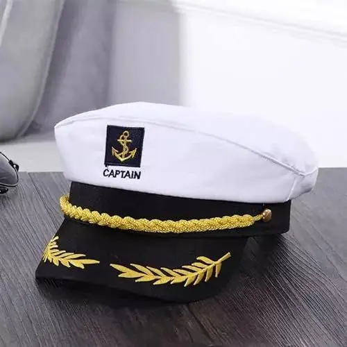 Produktbild: MV Kapitänsmütze für Erwachsene, Verstellbare Matrosenmütze, Partyhut als Marine Kostüm Accessoire