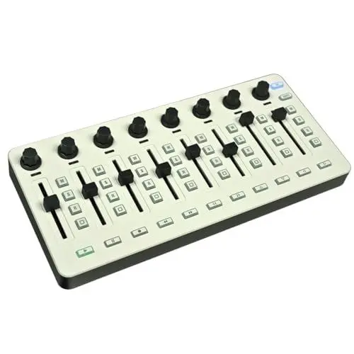 Produktbild: M-Vave SMC-Mixer – Kabelloser Bluetooth-MIDI-Controller/Mixer mit 8 Encodern, Batterie- und USB-betrieben