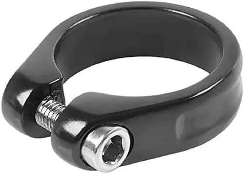 Produktbild: M-Wave Clampy Sitzrohrklemme, Sattelklemme, Sattelstütze, Klemmring, Sattelstützenklemme, super leicht Alu, für Ø31.8mm, mit Innensechskant-Schrauben, schwarz