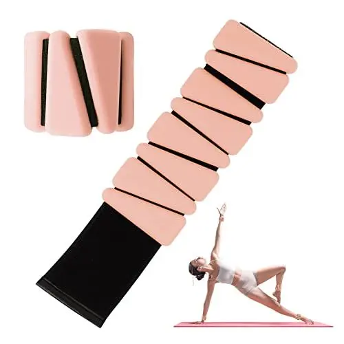 Produktbild: MXiiXM Handgelenkgewichte 2er Set, Verstellbare Silikon Workout Gewichte für Damen und Herren, Tragbare Knöchel-/Handgelenkgewichte Geeignet für Yoga, Tanz, Pool Übungen und Joggen, 0.9 kg (Rosa)