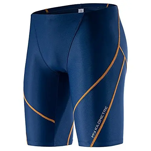 Produktbild: MY KILOMETRE Herren Jammers Lang Badehose Schwimmen Badeanzug Jammer (DE/NL/SE/PL, Alphanumerisch, XL, Regular, Regular, Dunkelblau-PBT)