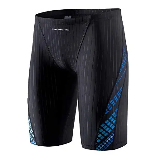 Produktbild: MY KILOMETRE Herren Jammers Lang Badehose Schwimmen Badeanzug Jammer (DE/NL/SE/PL, Alphanumerisch, M, Regular, Regular, Schwarz Blau)