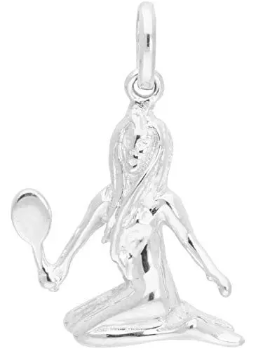 Produktbild: My Gold Damen Herren Kinder Sternzeichen Anhänger Jungfrau Sterlingsilber 925 (Ohne Kette) Echtes Silber 16mm x 22mm Zodiac Basic A-03320-S921-Jun