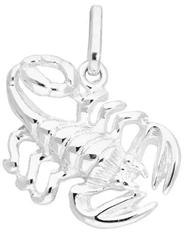 Produktbild: My Gold Damen Herren Kinder Sternzeichen Anhänger Skorpion Sterlingsilber 925 (Ohne Kette) Echtes Silber 19mm x 18mm Zodiac Basic A-03320-S921-Sko