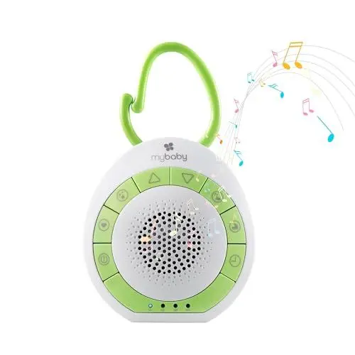 Produktbild: MyBaby SoundSpa Einschlafhilfe Baby - Sound machine, weißes Rauschen & beruhigende Klänge für Kinder & Erwachsene, White Noise Machine Baby mit Timerfunktion & Soundtherapie - Ideal zum Reisen