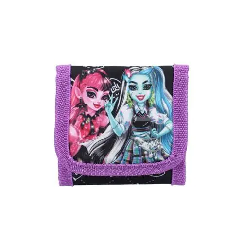 Produktbild: mybagstory - Geldbörse – Geldbörse – Monster High – Violett – Schwarz – für Kinder – Schule – Kindergarten – Kindergarten – Urlaub – 10 cm – Mädchen – Geschenkidee, Monster High - Violett/Schwarz,