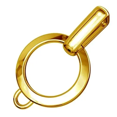 Produktbild: My-Bead formschöner Charm Carrier 925 Sterling Silber 24k vergoldet Verbinder für Charms und Anhänger Juweliers- Qualität DIY