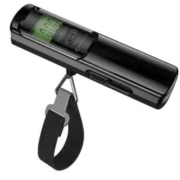 Produktbild: MYCARBON Kofferwaage ohne Batterie 50KG/110lb Digitale Kofferwaage mit LCD-Anzeige Gepäckwaage Tragbare Für Reisen Leben und Angeln Schwarz