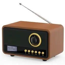 Produktbild: Mycket DAB/DAB+ Digitalradio, Retro UKW Radio, Batterien & Netz Bluetooth Lautsprecher, Wiederaufladbarer Musikplayer mit AUX In/U-Disk, 80 Voreingestellte Sender