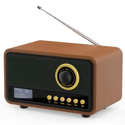 Produktbild: Mycket DAB/DAB+ Digitalradio, Retro UKW Radio, Batterien & Netz Bluetooth Lautsprecher, Wiederaufladbarer Musikplayer mit AUX In/U-Disk, 80 Voreingestellte Sender