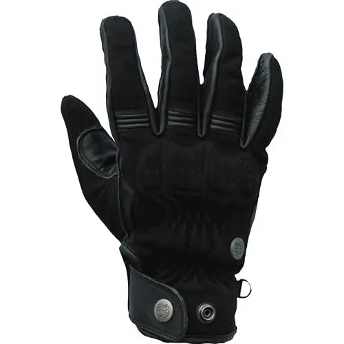 Produktbild: Mycl Turell Motorradhandschuhe Cross Stitch - Motorrad Handschuhe Herr - Echtleder - Handschuhe Herren Motorrad Touring mit Gel Polster (Schwarz, XXL)