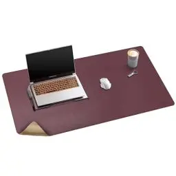 Produktbild: Mydours Schreibtischunterlage aus Kork und PU Leder, 100x50cm Große Premium Schreibtischmatte, Langlebig Wasserdicht Doppelseitig Mauspad, Ultradünn und rutschfest Schreibtisch Unterlage (Burgunder)