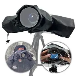 Produktbild: MyGadget Kamera Regenschutz - (mit transparenten Sichtfenster) - für Objektive bis 18 cm ⌀ - Cover für Spiegelreflexkamera wie Nikon I Canon I Sony