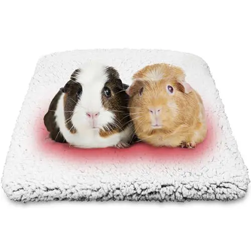 Produktbild: Mygeromon Meerschweinchen Unterlage für Käfig Decke Waschbar Guinea Pig Cage Liner Fleece Kaninchen Einlagen Wiederverwendbar (50×40cm)