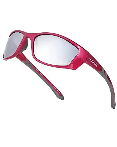 Produktbild: Myiaur Fahrradbrille Polarisierte Sonnenbrille, Sportbrille Rahmen für Herren Damen Sport Radfahren MTB Sportsonnenbrille Radbrille Sportbrille Fahren Angeln Baseball Laufen