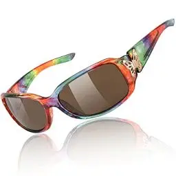 Produktbild: Myiaur Polarisierte Sonnenbrille Damen modischem Trendy Style - Wrap Around Design und goldene Schmetterlingsscharniere für UV400 Schutz