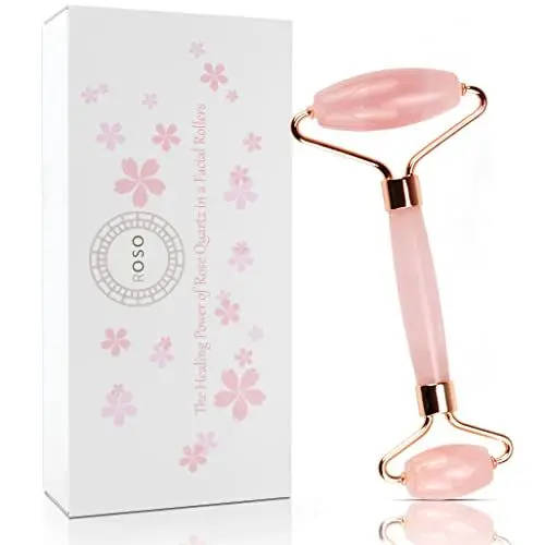 Produktbild: M.Y.L. Echter Rosenquarz Roller|Gesichtsroller|Anti-aging Jade Roller aus echtem Rosenquarz