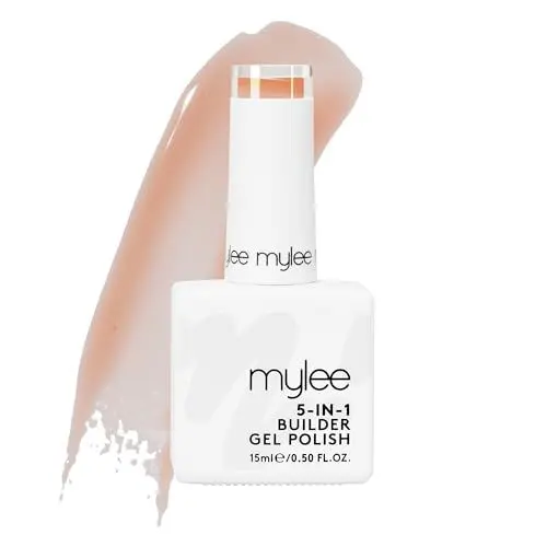 Produktbild: Mylee 5-in-1 Aufbaugel (15ml) - UV LED Builder Gel für Starke und Schöne Gelnägel, auch Geeignet als Nagelkleber oder zum Fixieren von Nagelfolie und Strasssteinen (Laid Bare)