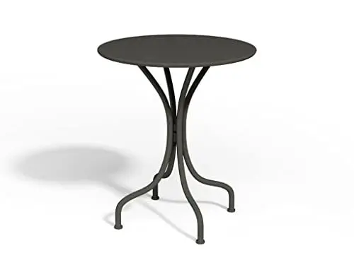 Produktbild: Vente-unique-Gartentisch rund - D. 60 cm - Metall - Anthrazitgrau - MIRMANDE von MYLIA
