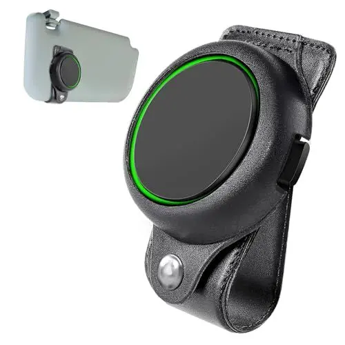 Produktbild: mylovetime Sonnenblende Halterung Ooono 2 Halterung Auto Kompatibel mit Ooono Co-Driver No2, Halter für OOONO Blitzerwarner PU Leder Schwarz