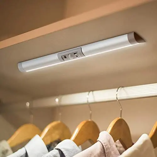Produktbild: Mymazn Schrankleuchten LED Sensorleuchte Lichtsensor Kleiderschrank Led Beleuchtung mit Bewegungsmelder Schrankküche (D-Bogen-Entwurf, 30cm, 6000k)