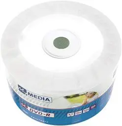 Produktbild: MyMedia DVD‑R 16x 4.7GB, 50er Pack Spindel, DVD Rohlinge bedruckbar, 16-fache Brenngeschwindigkeit & Lange Lebensdauer, DVD-R Printable, DVD Leer, Leere DVD, Rohlinge DVD