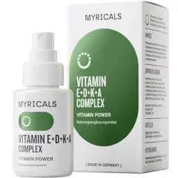 Produktbild: MYRICALS Multivitamin E, D3, K2, A - VITAMIN POWER - innovatives Liquid Spray 30ml - patetierte TINYsphere® Technologie mit doppelt so starker Aufnahme & hoher Bioverfügbarkeit – Made in Germany