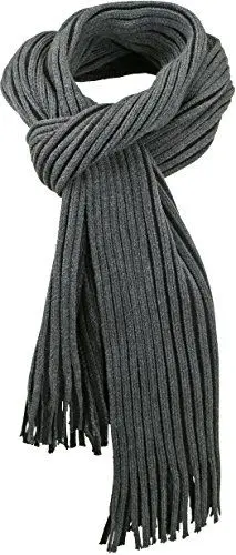 Produktbild: Myrtle Beach Schal Ribbed Scarf, Anthracite/Black, One Size