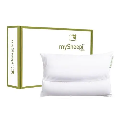 Produktbild: mySheepi Orthopädisches Kissen - Zertifiziertes Nackenkissen Nackenstützkissen - Kopfkissen 40x60 Seitenschläferkissen für Rücken & Bauchschläfer - Kopfkissen Nackenschmerzen Ergonomisches Kopfkissen