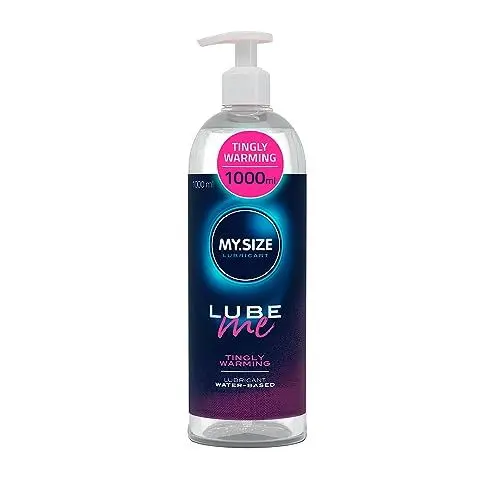 Produktbild: MY.SIZE Lube Me Premium Gleitgel Tingly Warming 1000 ml I Gleitmittel wär Men d, prickelnd & geruchsneutral I Lubricant Gel für Toys & Latexkondome geeignet I water based