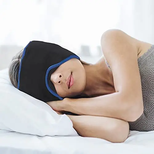 Produktbild: mysleepmask Schlafmaske inklusive 2 Ohrstöpseln und 2 Gelpads Bequeme Bio-Baumwolle für absolute Ruhe und Dunkelheit Entwickelt in Deutschland Kopfumfang circa 54-58 cm, S/M