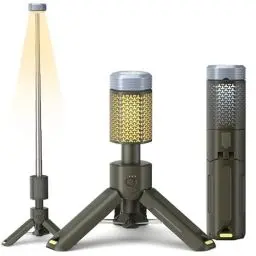 Produktbild: Mytrix Camping Light with 10000mAh Battery, Magnetic Base- Perfect for Adventure, Hiking, Camping, Live Streaming Teleskopisch Zusammenklappbare Magnetische Camping Laterne – Grün