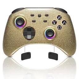 Produktbild: Mytrix Gold Switch Controller für Nintendo Switch/Lite/OLED, Wireless Spiel Gamepad mit Optisch RGB-Joystick, Kompatibel mit Switch/PC/Android/Ios/Steam/Steam Deck Multi-Plattform Pro Controller