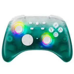 Produktbild: Mytrix Wireless RGB Controller mit Hall-Effekt-Joysticks und Hall-Triggern (kein Drift, keine Deadzone), erweiterter Gamecontroller für Windows/NS/Steam/Android/iOS mit 3,5-mm-Kopfhöreranschluss