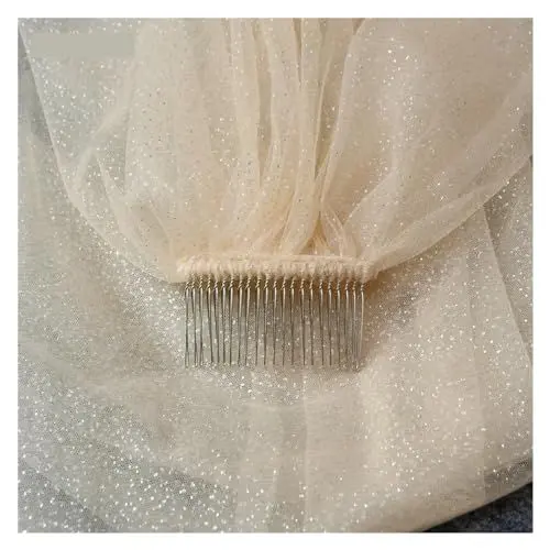 Produktbild: MZPOZB Hochzeit Schleier Funkelnde Brautschleier Lange goldene Braut Hochzeitsschleier Farbiges Garn mit Pailletten Hochzeit Brautschleier(Champagne,200cm)