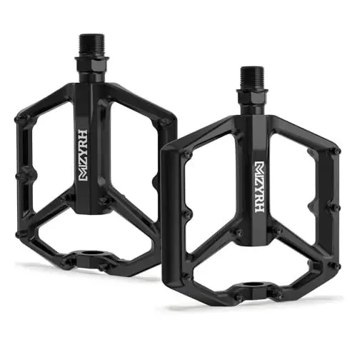 Produktbild: MZYRH Mountainbike-Pedale MTB-Pedale, 9/16 Zoll CNC-Aluminium langlebig abgedichtet Lager Straße Radfahren Fahrrad Plattform Pedale für Rennrad, MTB