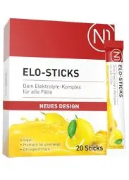 Produktbild: N1 Elo-Sticks Elektrolytpulver 20 Sticks – Elektrolyt Pulver mit Citrus-Geschmack - Elektrolyte Sticks schnelle Hydration & Mineralstoff-Ausgleich mit Salzen, Zucker, Mineralien & Vitamine VirX Nas