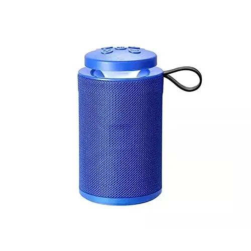 Produktbild: N98KN Kabelloser tragbarer Bluetooth-Lautsprecher, wiederaufladbarer Stoff-Stereolautsprecher, kabellose Outdoor-Lautsprecher für Zuhause und Partys im Freien -Blau