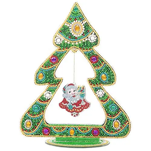 Produktbild: NA Diamond Painting Weihnachten Deko, Weihnachtsbaum Beidseitig Diamant Malerei Malen Nach Zahlen, Im Dunkeln Leuchten Weihnachtsbaum, Weihnachtsdeko Basteln for House Tisch Dekoration (SantaClaus)