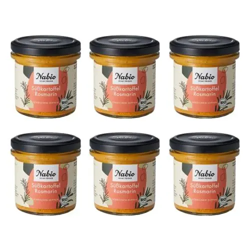 Produktbild: NABIO | Mediterraner Aufstrich Süßkartoffel Rosmarin I vegan I (6 x 135g)