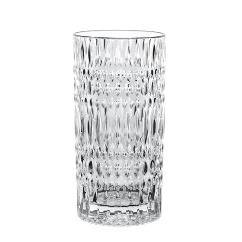 Produktbild: Nachtmann Longdrinkgläser 434 ml, 4 Stück, Ethno, 104250, Cocktailgläser aus Kristallglas, Trinkgläser spülmaschinenfest