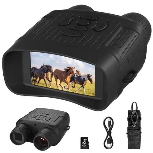 Produktbild: Nachtsichtgerät,Profey 4K 36MP Digital Infrarot Nachtsicht Fernglas,2000mAh Wiederaufladbares nachtsichtgeräte,5X Digitalzoom für Vogelbeobachtung,Jagd,Camping,Spotting,mit Micro 32GB
