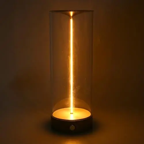 Produktbild: Nachttischlampe, Moderne, Minimalistische, Dimmbare Touch-Lampe mit Atemeffekt und Flexiblem Glühfaden, Tragbare LED-Tischlampe mit USB-Aufladung für Schlafzimmer, Kinderzimmer (L)