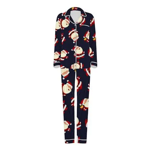 Produktbild: Nachtwäsche Damen Partner Tshirt Fleece Pyjama Damen Hausanzug Damen Set 2Teiler Sommer Damen Zweiteiler Damen Musselin Weihnachtsschlafanzug Kinder Sommerpyjamas Herren Kurz Herrenschlafanzug Langarm