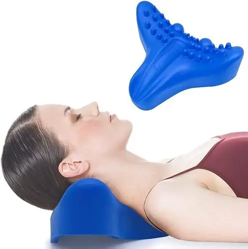 Produktbild: Nacken und Schulter Relaxer | Chiropraktische Kissen Nacken Stretcher | Halswirbelsäule Ausrichtung | Nacken Stretcher für Nackenschmerzen Linderung | Halswirbelsäule Traktion Gerät Kissen