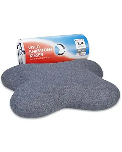 Produktbild: Nackenkissen ACAMAR QuickDry, Orthopädisches Seitenschläfer-Kissen, Visco-Kopfkissen aus Memory-Foam, Schnelltrocknender & thermoregulierender Bezug, HWS Nackenstützkissen & Anti Schnarch-Kissen